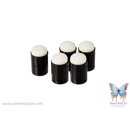 Lot de 5 éponges Dauber noirs - Planet Body Art -