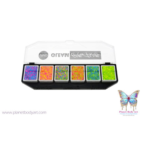 Vivid Dream Palette - Galactic UV - Crème de Paillettes - Fusion Body Art -