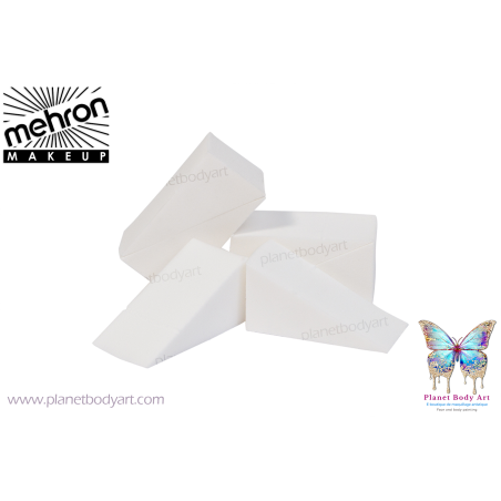 Lot 6 éponges triangle sans latex - Mehron -