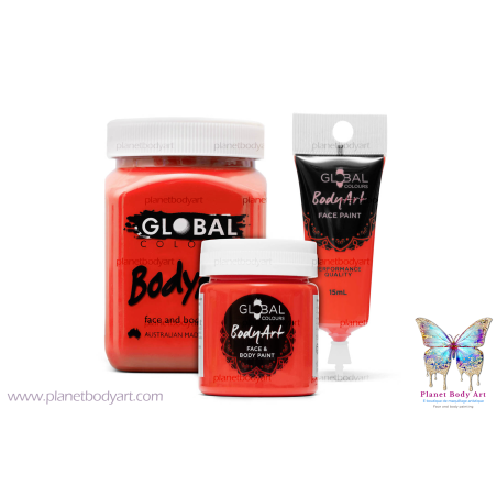 Peinture liquide - Rouge brillant - BodyArt Global Colours -