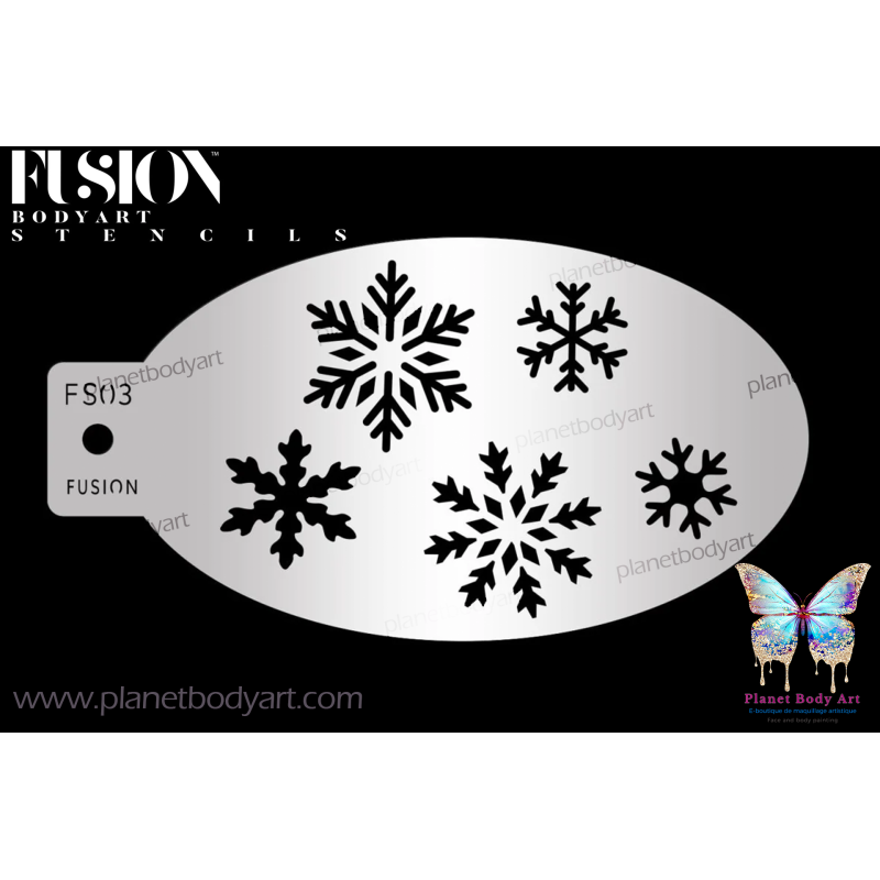 Flaucons de neige - Pochoir - Fusion Body Art