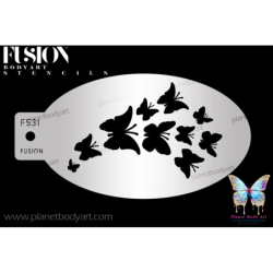 envole de papillon - Pochoir - Fusion Body Art