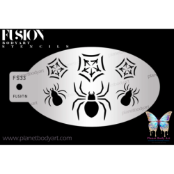 Araignees et toiles - Pochoir - Fusion Body Art