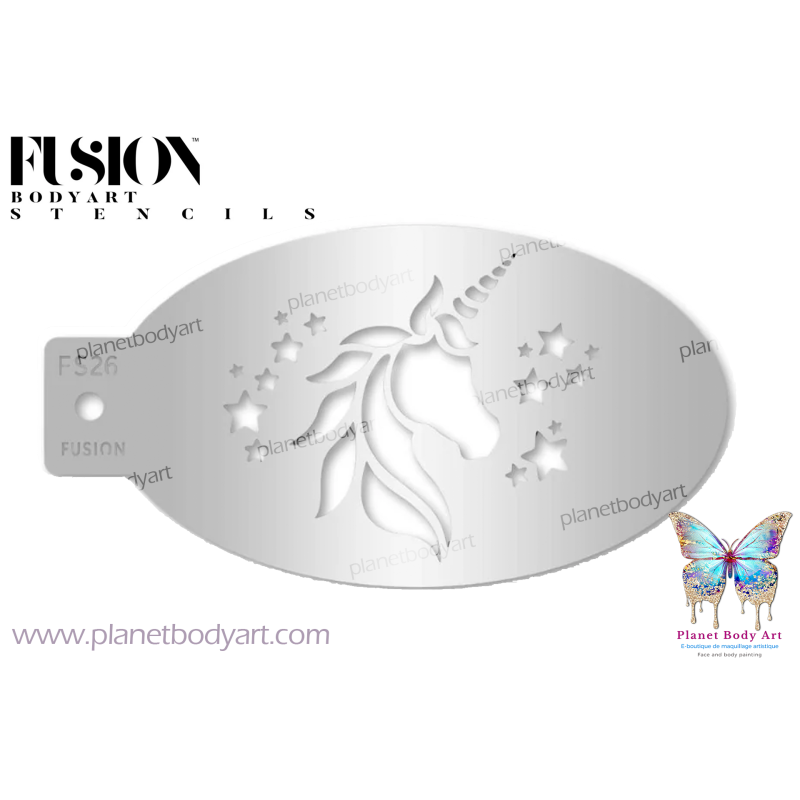 corne de licorne - Pochoir - Fusion Body Art Blanc