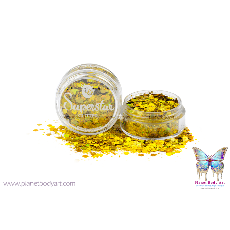 Laser Gold - Chunky paillettes 8ml - Superstar