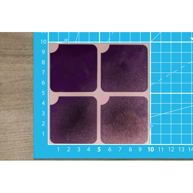 les4 45x45 sur planche graduée