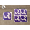 Aigle 45x45 planche de 4 exemplaires | Pochoir Adhésif | PBA Stencil
