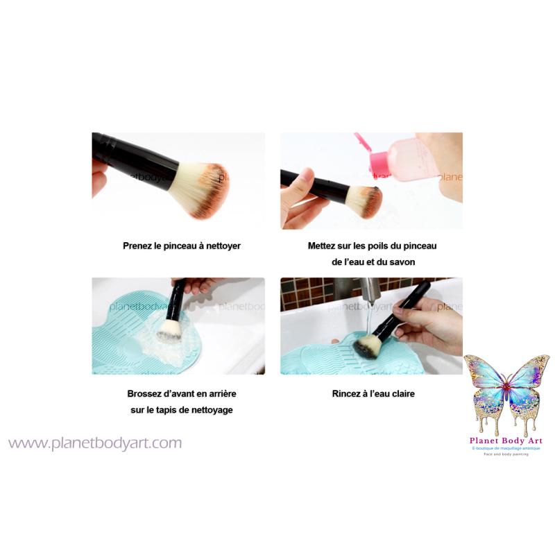 Planche de nettoyage silicone rose fushia - Planet Body Art