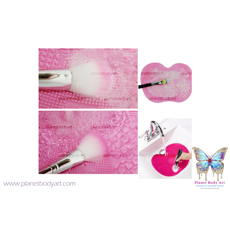 Planche de nettoyage silicone rose fushia - Planet Body Art