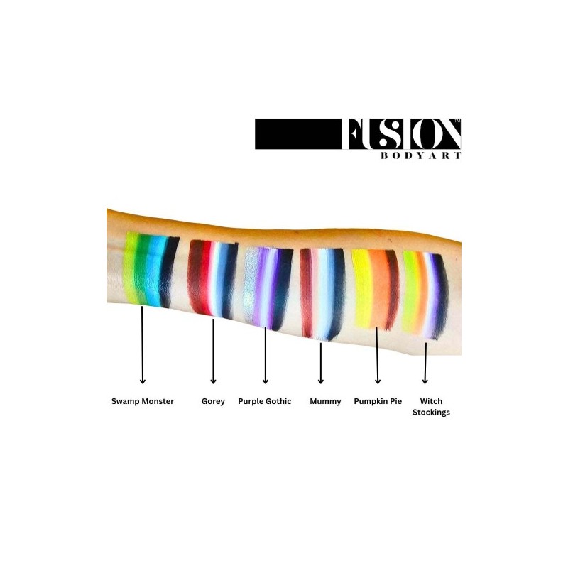 Palette Fusion Body Art Night Critters – 6 Split Cakes Professionnels Maquillage Artistique