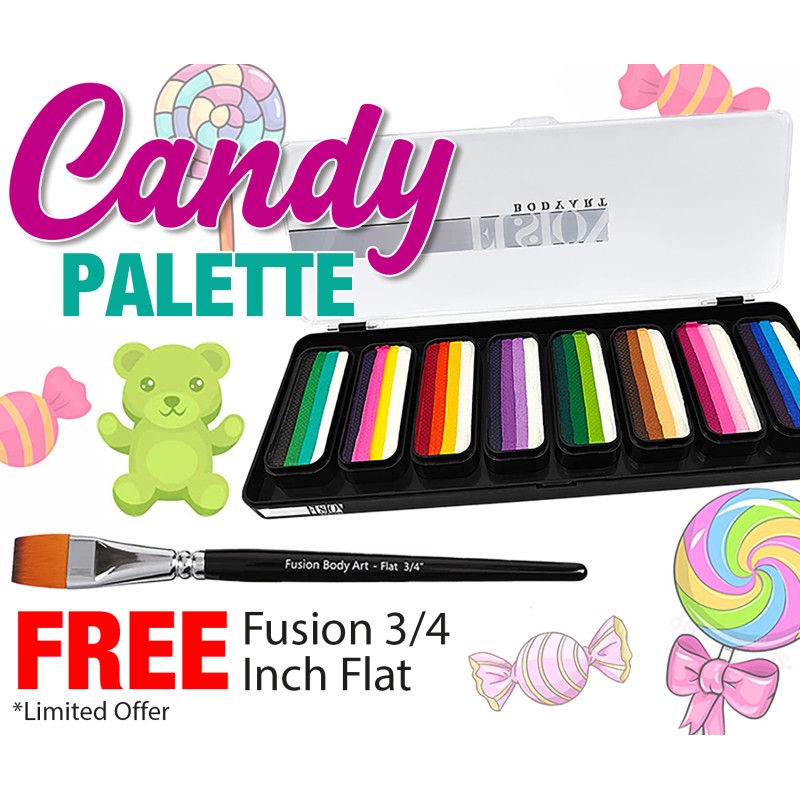 Palette Candy Fusion Body Art – Split Cake One Stroke Thin Strokes