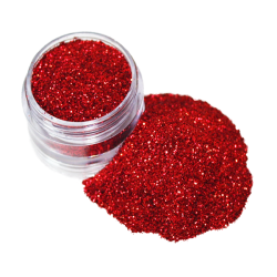 Red cosmetic glitter