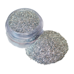 Silver cosmetic glitter