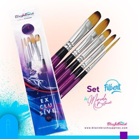 Set 5 pinceaux Filbert -  Blazin Brush