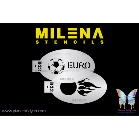 Set 2 pochoirs - D23 - Ballon-foot-euro - Milena Potekhina