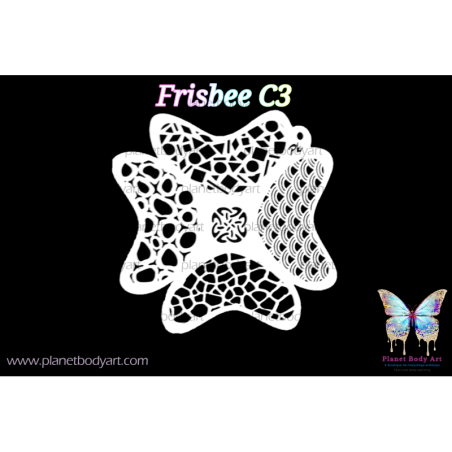 Textures amusantes - C3 - Pochoir Frisbee