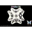 Fleurs et etoiles - B1 - Pochoir Frisbee