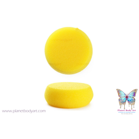 Lot de 2 Éponges jaune arrondi 7,5 cm PartyXplosion