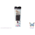 Set of 6 round brushes PartyXplosion