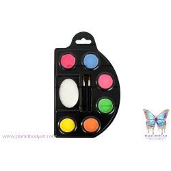 palette de maquillage à l''eau néon fluo 6 couleurs
