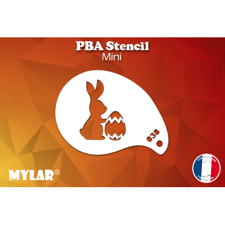 Lapin œuf de Pâques Mini - M38 - PBA Stencils