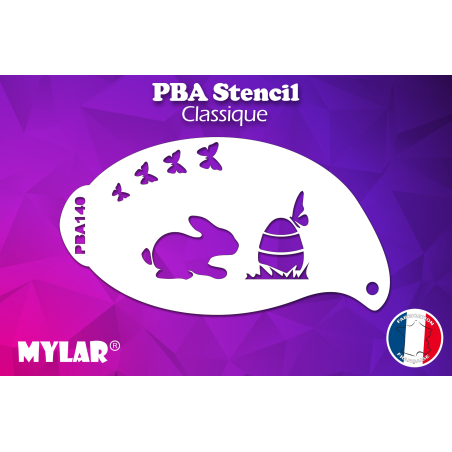 Lapin œuf papillon PBA140 PBA Stencils