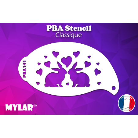 Lapin cœur love PBA141 PBA Stencils