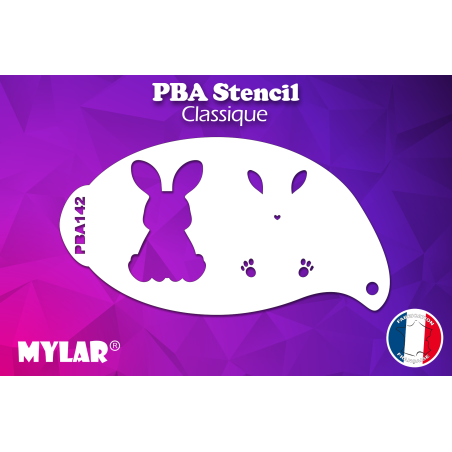 Lapin assis PBA142 PBA Stencils