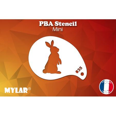 Lapin debout Mini - M35 - PBA Stencils