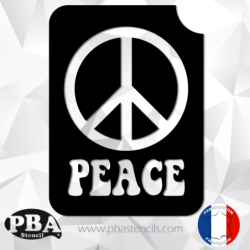 Peace 75x55mm POCHOIRS ADHÉSIF