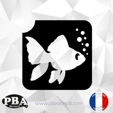 Poisson rouge 55x55 mm POCHOIRS ADHÉSIF